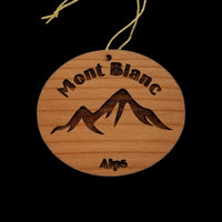 Mont Blanc Mountains Ornament Handmade Wood Ornament Swiss Alps Souvenir