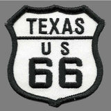 Texas Patch - Route 66 Patch – Iron On US Road Sign – Travel Patch – Souvenir Embellishment or Applique Historic Route 2.5" TX