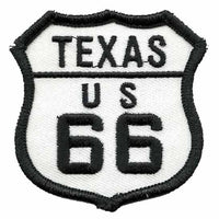 Texas Patch - Route 66 Patch – Iron On US Road Sign – Travel Patch – Souvenir Embellishment or Applique Historic Route 2.5" TX