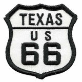 Texas Patch - Route 66 Patch – Iron On US Road Sign – Travel Patch – Souvenir Embellishment or Applique Historic Route 2.5" TX