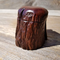 Handmade Ring Box Wood Box with Redwood Rustic Handmade California Redwood Jewelry Box Storage Box Token Ashes #162