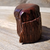 Handmade Ring Box Wood Box with Redwood Rustic Handmade California Redwood Jewelry Box Storage Box Token Ashes #162