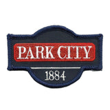 Park City Utah Patch – Mountain Resort Logo UT – Travel Patch Iron On – UT Souvenir Patch – Embellishment Applique – Travel Gift 3″
