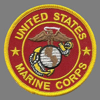 US Marines Patch Iron On Country Pride Patch US Military Patch Circle 3"