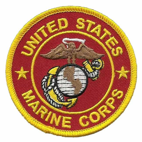 US Marines Patch Iron On Country Pride Patch US Military Patch Circle 3"