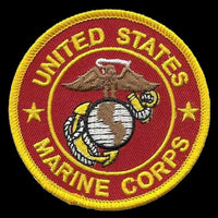 US Marines Patch Iron On Country Pride Patch US Military Patch Circle 3"