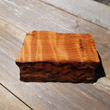 Wood Jewelry Box Redwood Rustic Handmade California Storage Live Edge #136