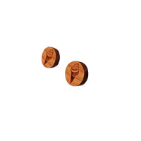 Ice Cream Cone Earrings - Wood Earrings - California Redwood Stud Earrings