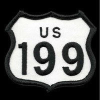 US 199 Highway Sign Patch Iron On Souvenir Road Sign California Oregon Hwy Travel Patch