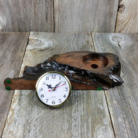 Redwood Burl Wood Clock Mantle Desk Office Gift #F