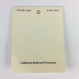 California State Wood Christmas Ornament California Redwoods Laser Cut Handmade White Engraved Souvenir