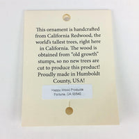 Unicorn Christmas Ornament California Redwood Handmade Wood Ornament Made in USA White Magical Fantasy