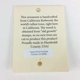 Unicorn Christmas Ornament California Redwood Handmade Wood Ornament Made in USA White Magical Fantasy