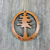 Redwood Tree The Redwoods Wood Christmas Ornament California Redwoods Handmade Made in USA