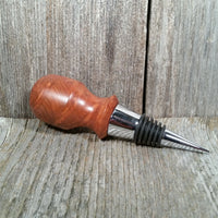 Wine Stopper Redwood Burl Hand Turned Handmade Smooth Top #1006f