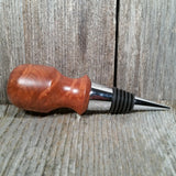 Wine Stopper Redwood Burl Hand Turned Handmade Smooth Top #1006f