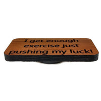 Comical Humor Wood Exercise Refrigerator Magnet Handcrafted Fridge USA Redwood