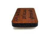 Comical Humor Wood Exercise Refrigerator Magnet Handcrafted Fridge USA Redwood