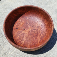 Redwood Bowl Burl Hand Turned 9.5 Inch Wood Bowl Gorgeous Grain Handmade Redwood Burl in California USA