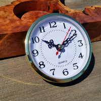 Redwood Wood Clock - Mantle Clock - Redwood Burl Clock Office #X