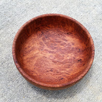 Redwood Bowl Burl Hand Turned 9.375 Inch Wood Salad Bowl Made out of Rare Redwood Gorgeous Grain #A6