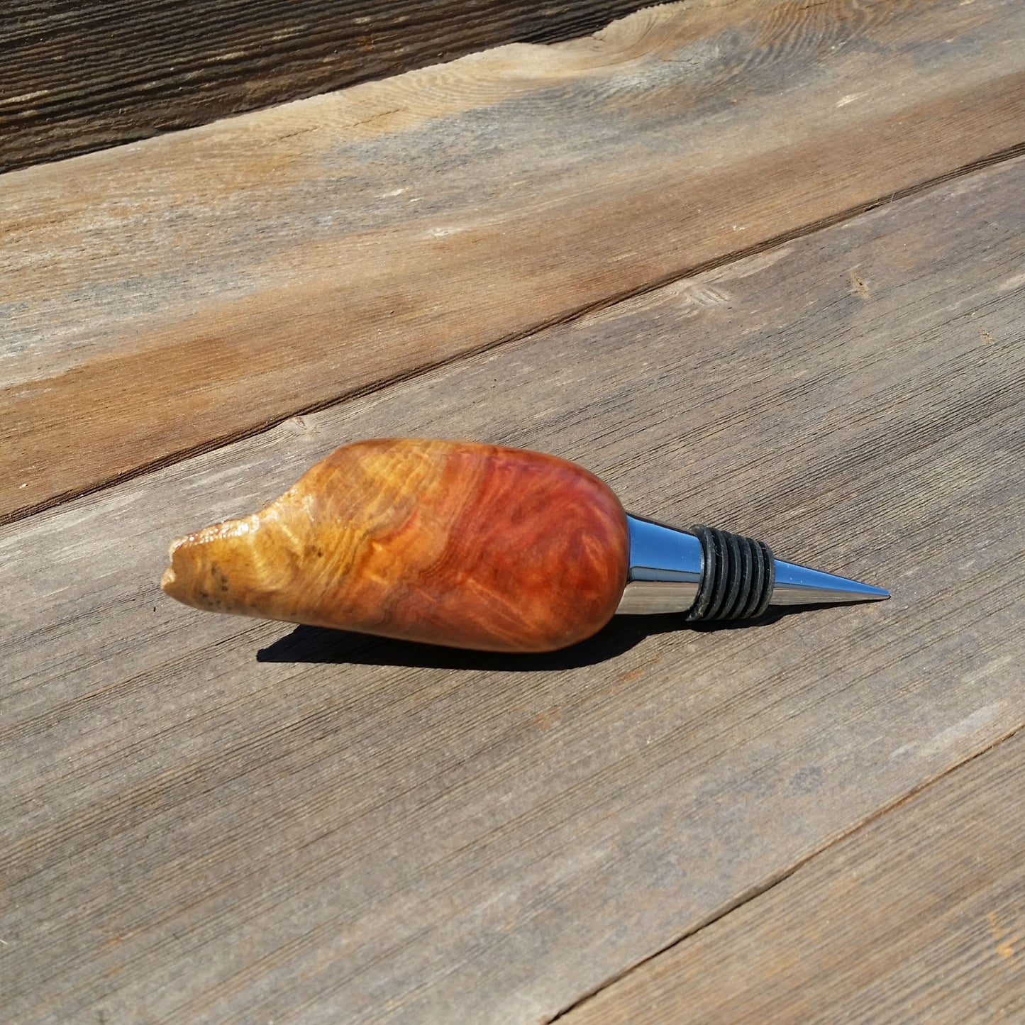Wine Stopper Redwood Wood Live Edge Rustic Redwood Burl Hand Turned Handmade 1010A Wedding Gift Anniversary Gift Housewarming Gift