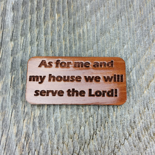 As For Me and My House Religious Wood Fridge Magnet USA Redwood Refrigerator