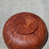 Redwood Bowl Burl Hand Turned 9.5 Inch Wood Bowl Gorgeous Grain Handmade Redwood Burl in California USA