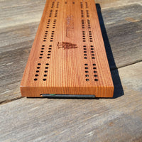 California Redwood Cribbage Board Card Game Handmade 2 Player