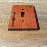 Wood Light Switch Cover Plate Rustic Home Decor California Redwood Handcrafted Engagement Gift Wedding Gift Housewarming Gift New Home