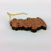 Snowman Christmas Ornament Wood Ornament California Redwoods Laser Cut Handmade Made in USA Collector Housewarming