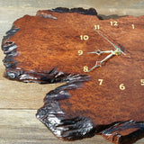 Wall Clock Handmade Redwood Burl Rustic Home Decor Birthday Gift #14 Wood Art