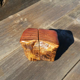 Salt and Pepper Shakers Set Rustic Redwood Handmade #A1 Wood Cabin Lodge Decor