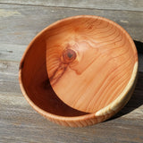 Wood Bowl Redwood Bowl Hand Turned 11 Inch Handmade California USA A22 Handmade