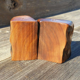 Salt and Pepper Shakers Set California Rustic Redwood Handmade #S Lodge Theme Manly Gift Engagement Gift