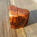 Rustic Wood Salt and Pepper Shakers Set Handmade #A4 California Redwood Souvenir Housewarming Gift