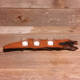 Wood Candle Holder California Redwood Rustic Home Decor 3 Votive Handmade Wood #A4 Wedding Gift