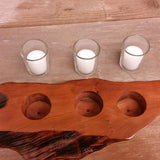 Wood Candle Holder California Redwood Rustic Home Decor 3 Votive Handmade Wood #A4 Wedding Gift