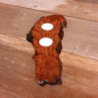 Redwood Candle Holder 2 Tealight Wood Rustic Home Decor #4