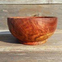 Redwood Burl Bowl Hand Turned 7.25 Inch Wood Salad Bowl #A28