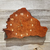 Redwood Burl Wood Wall Clock #114 Handmade