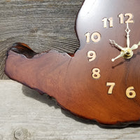 Redwood Clock Handmade Rustic Wall Clock #160 Wood Anniversary