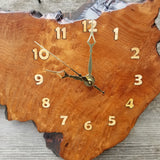 Redwood Clock Handmade Wall Hanging Rustic Live Edge #157