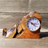 Redwood Burl Wood Clock Mantel Desk Office 2 Tone #227