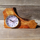 Wood Clock Desk - Office - Mantel Redwood Burl #224