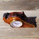 California Redwood Wood Desk Clock #225 Gifts for Men