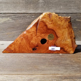 Redwood Burl Wood Clock Mantle Desk 2 Tone Wood Birdseye 221