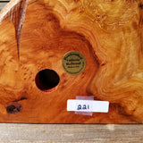 Redwood Burl Wood Clock Mantle Desk 2 Tone Wood Birdseye 221