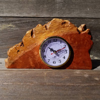 Redwood Burl Clock Table Shelf Mantle Desk Office 2 Tone Gifts for Men  Christmas Gift Wood #218