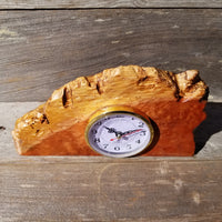 Redwood Burl Clock Table Shelf Mantle Desk Office 2 Tone Gifts for Men  Christmas Gift Wood #218